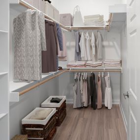 Modern Finish in floor plan 9 walk-in closet with built-in shelving