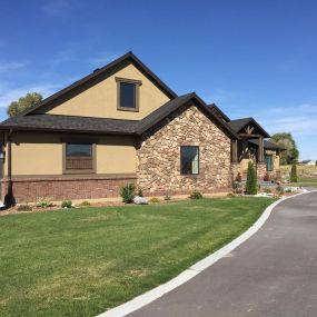 brick installation on a new home