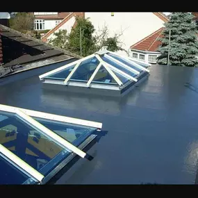 A large roof after it has been waterproofed