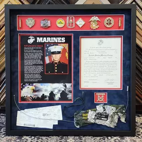 Honor your family member's service to our country with a shadowbox frame