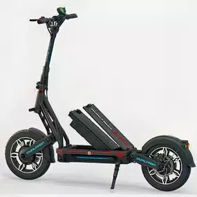 DUALTRON CITY: FEATURES 15-INCH TIRES CAPABLE OF ABSORBING IMPACT EASIER THAN THE TRADITIONAL 8-11 INCH SCOOTER TIRES