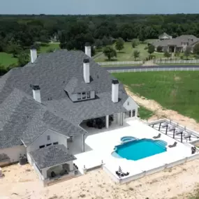 New home with new pool construction completed at the same time