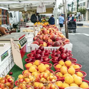 Farmers market in little italy neighborhood near community