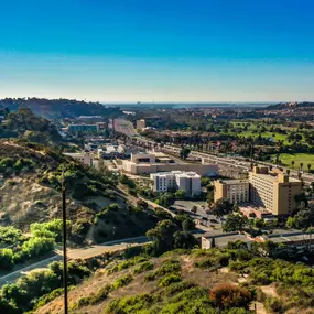 Camden Hillcrest Apartments San Diego CA Aeriel view west