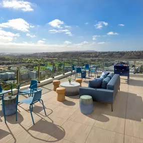 3rd floor rooftop terrace at Camden Hillcrest apartments in San Diego, CA