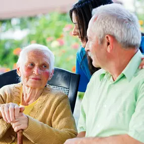 Senior Citizen Being Helped - Care Mountain Home Health Care