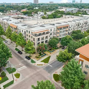 Aerial view of community looking toward Knox-Henderson.