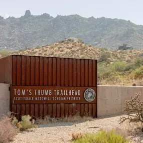 Toms thumb trailhead in mcdowell sonoran preserve