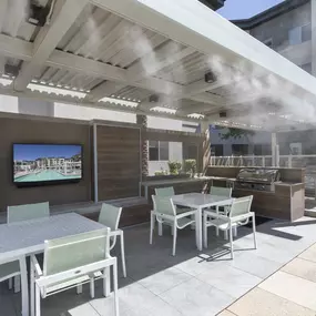 camden north end apartments scottsdale az pool dining area with misters bbq grills and tv