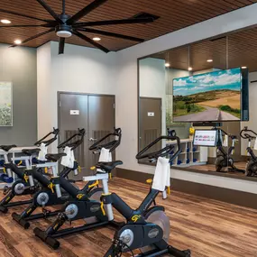 Fitness center spin room