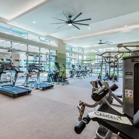 Fitness center cardio equipment and cybex machine