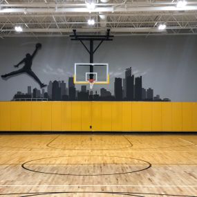 Indoor Gymnasium with Basketball Court