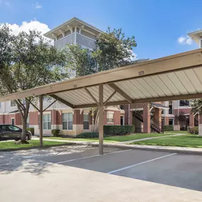 Covered parking at Camden Grand Harbor in Katy, TX