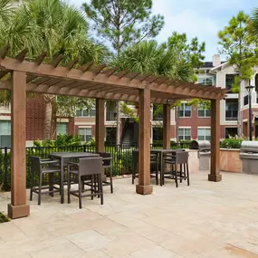 Pool outdoor grilling area