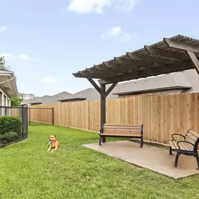 Private dog park pet friendly apartments at Camden Grand Harbor Apartments in Katy, TX