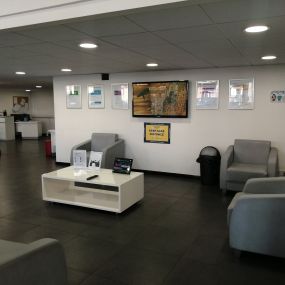 Waiting area in the Kia Stourbridge showroom