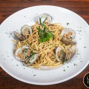 Linguini and Clams At Misto Restaurant In The Bronx