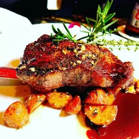 New York Strip Steak At Misto Restaurant and Bar in The Bronx