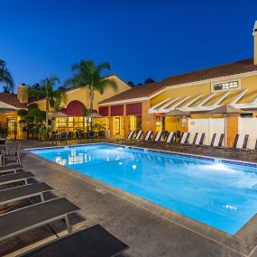 Clementine Hotel Night pool