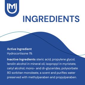 1% Hydrocortisone Lotion - Lessening of eczema and skin rashes & external genital, feminine, and anal itching relief. By Mericon Industries (Ingredients)