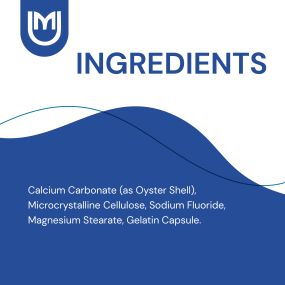 Florical - Calcium & Fluoride Supplement for prevention and remediation of otosclerosis, prevention and remediation of osteoporosis, bone health, & teeth and gum health. By Mericon Industries (Ingredients)