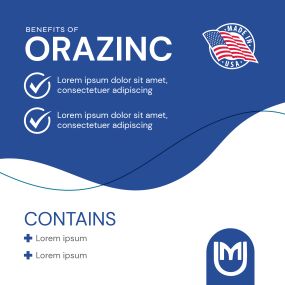 Orazinc - Zinc Supplement for prostate health, energy increase, hormone balancing, cardiovascular health, and protein synthesis. By Mericon Industries