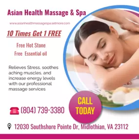 Asian Body Massage helps to relax the entire body, increases circulation of the blood and 
treats emotion, mind and spirit.