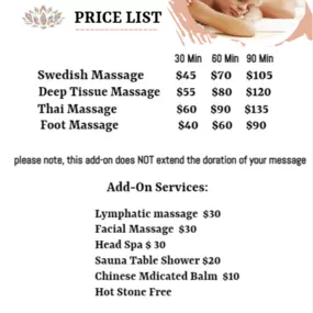 Massage invites you to a new experience massage .
We are committed to being number one in customer satisfaction.