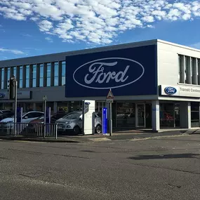 Outside the Ford Wolverhampton Transit Centre