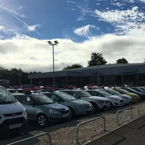 Vans outside the Ford Wolverhampton Transit Centre