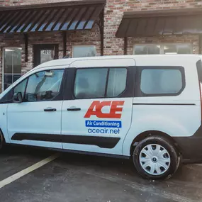 Ace Air Conditioning & Plumbing work van