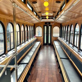 Chicago Wedding Trolley Interior