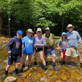The Ackermann Family hit the stream to kick off the weekend (& their newest sport, fly fishing). Thanks to Dave Bergman & Wes Lawson, Jesse Brown’s Fly Guides, for leading the charge.