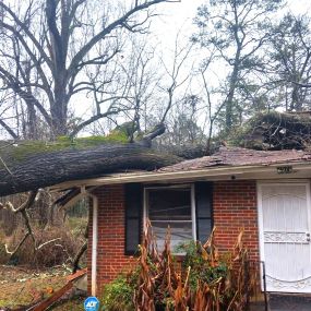 Wind damage to Cobb County house