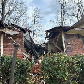 A fallen tree split this Cobb County home in two.