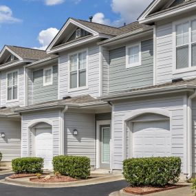 Attached garages at Camden Governors Village Apartments in Chapel Hill, NC