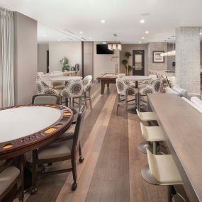 Resident clubroom with poker tables at Camden Lamar Heights
