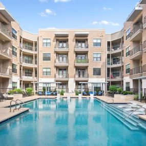 Resort-style pool and sundeck at Camden Lamar Heights