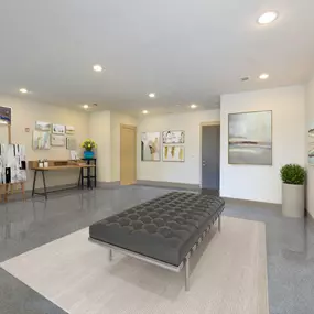 Live work space as an art gallery and studio at Camden Lamar Heights apartments in Austin, TX