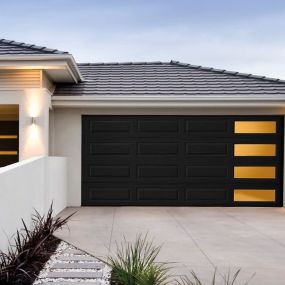 Dark-colored garage door