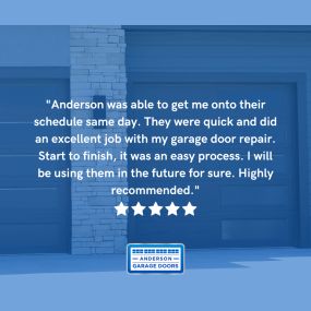 Anderson garage doors review