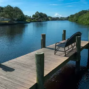 Peaceful dock on tampa bay