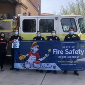 We enjoyed meeting the local Sahuarita firefighters and donating Fire Prevention Kits