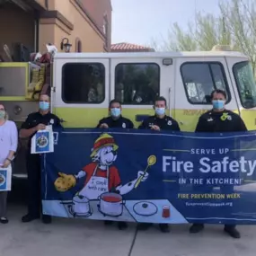 We enjoyed meeting the local Sahuarita firefighters and donating Fire Prevention Kits