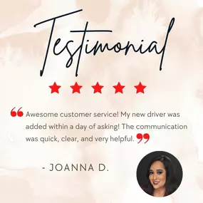 We love hearing from our amazing customers! Tell us about your experience with our agency.