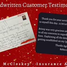 When our customers go above and beyond to give us a handwritten review, we have to shout it out! Thank you, Rebecca!