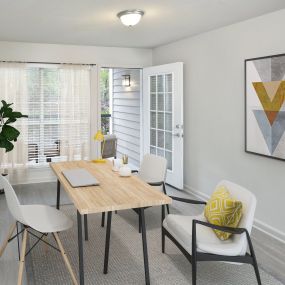 Home office in the townhome flex space at Camden Phipps