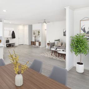 Townhome at Camden Phipps with hardwood-style flooring and spacious layout