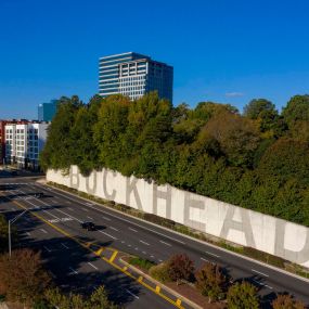 Buckhead wall along freeway near community