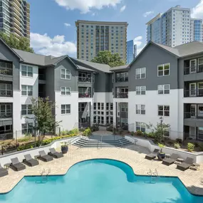 Resort-style pool with sundeck at Camden Phipps in Atlanta, GA